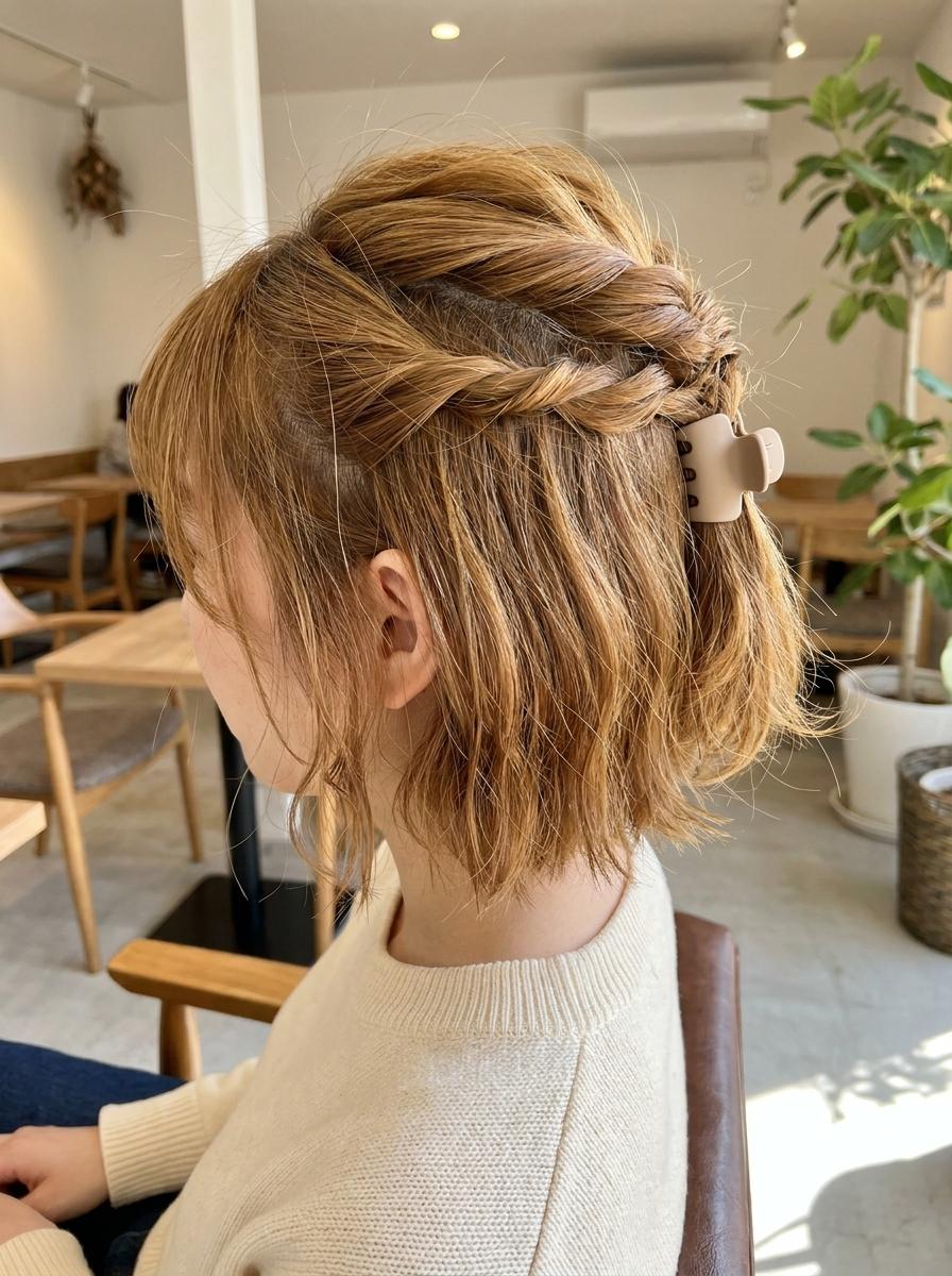 Kurzer Bob mit Mini-Claw-Clip - kurzen Bob stylen
